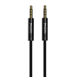 Cablu audio Jack 3.5mm la Jack 3.5mm Yesido YAU-14, stereo, 1m, negru