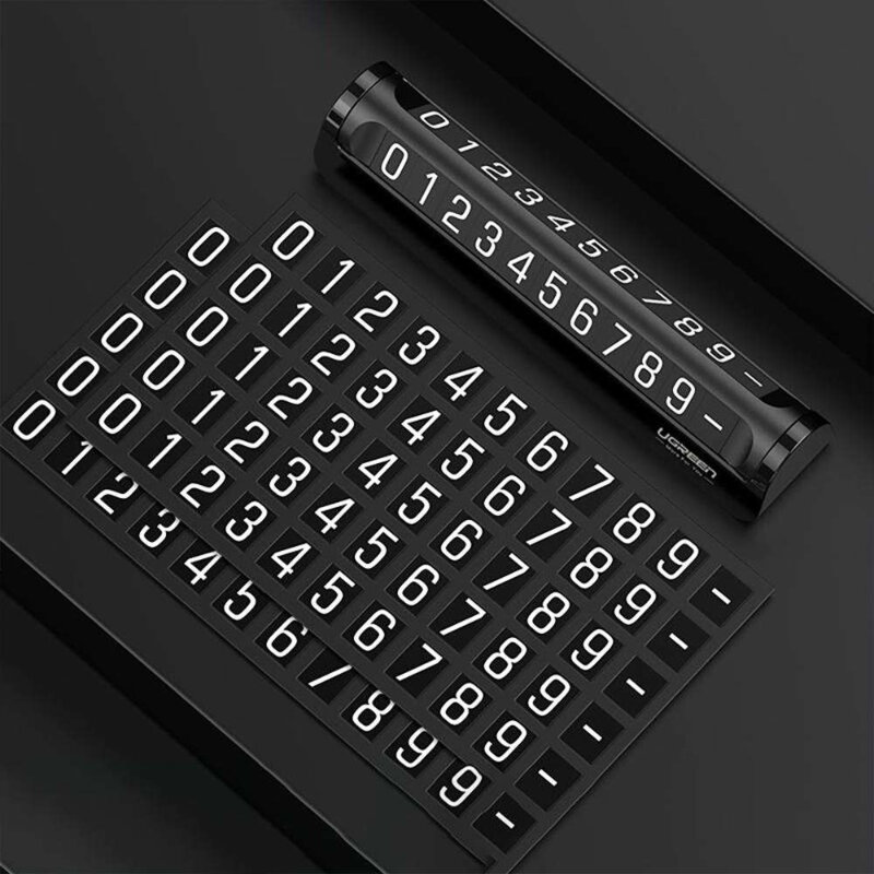 Suport numar telefon auto pentru bord Ugreen, negru, 60326