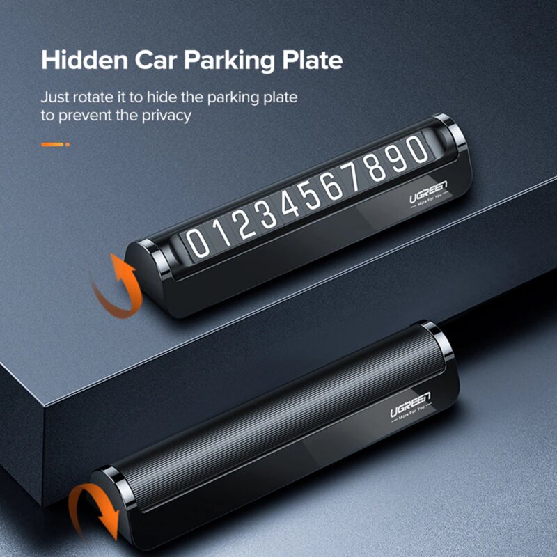 Suport numar telefon auto pentru bord Ugreen, negru, 60326