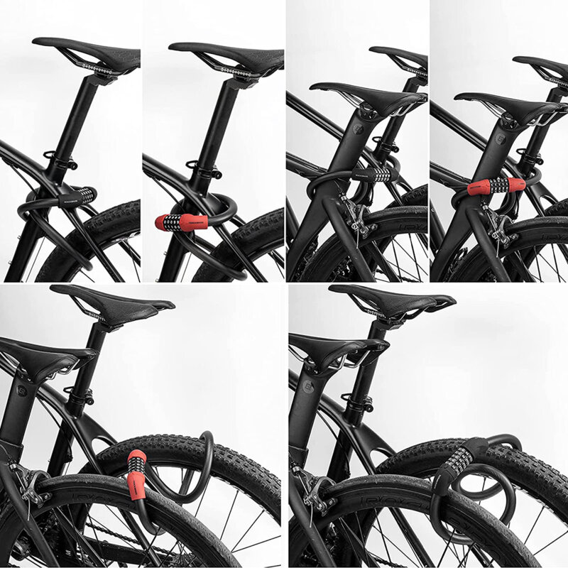 Cablu antifurt pentru bicicleta RockBros, negru, RKS870-BK