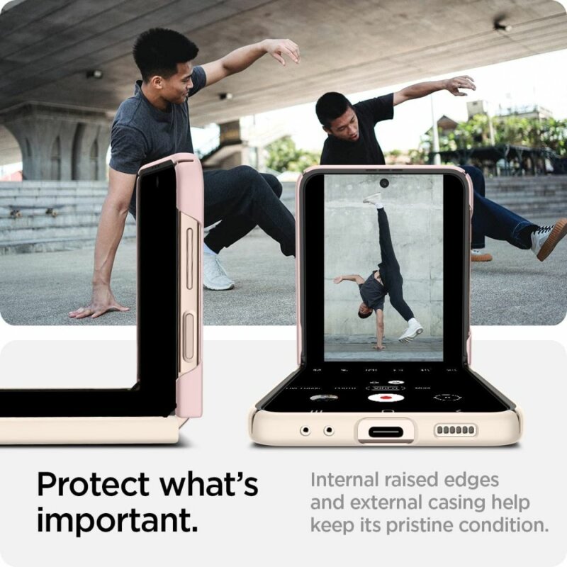 Husa Samsung Galaxy Z Flip4 Spigen Air Skin, roz