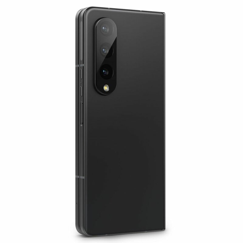 [Pachet 2x] Folie sticla camera Samsung Galaxy Z Fold4 Spigen Glas.tR Optik, negru