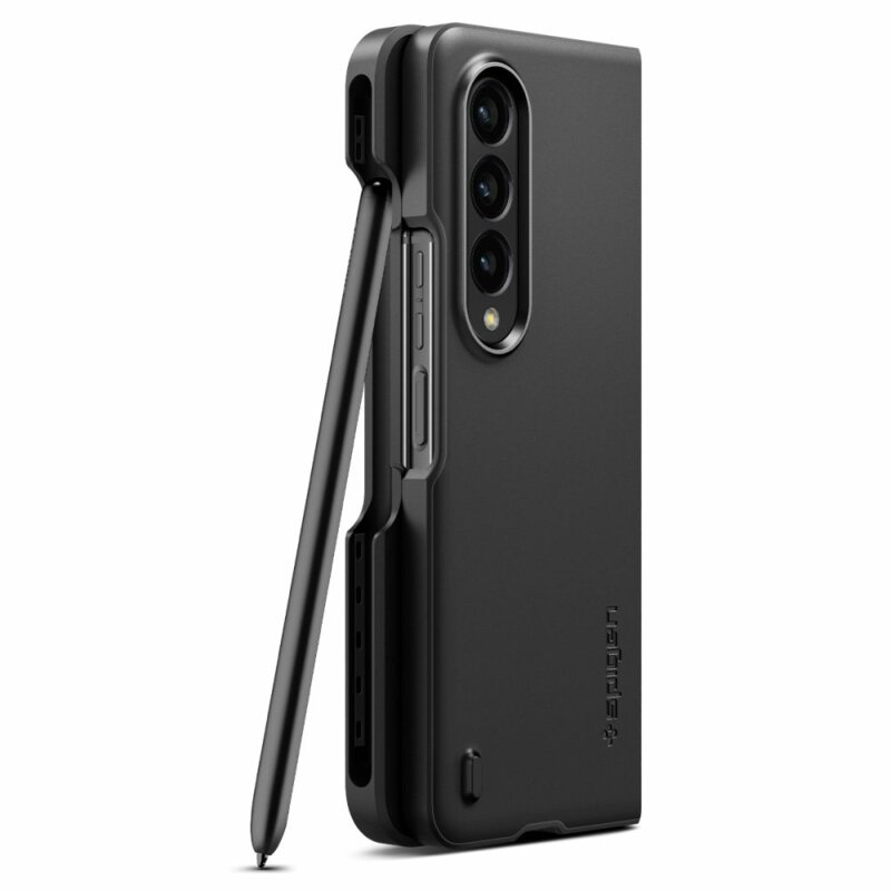Husa Samsung Galaxy Z Fold4 Spigen Thin Fit Pen, negru