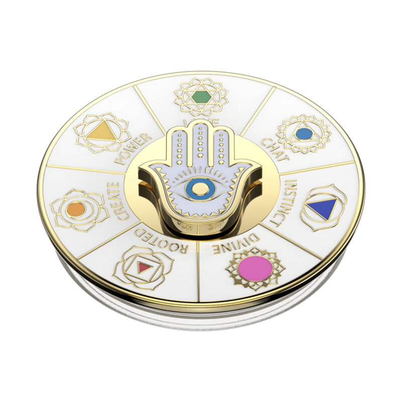 Popsockets original, suport cu functii multiple, Enamel Spinner Chakras