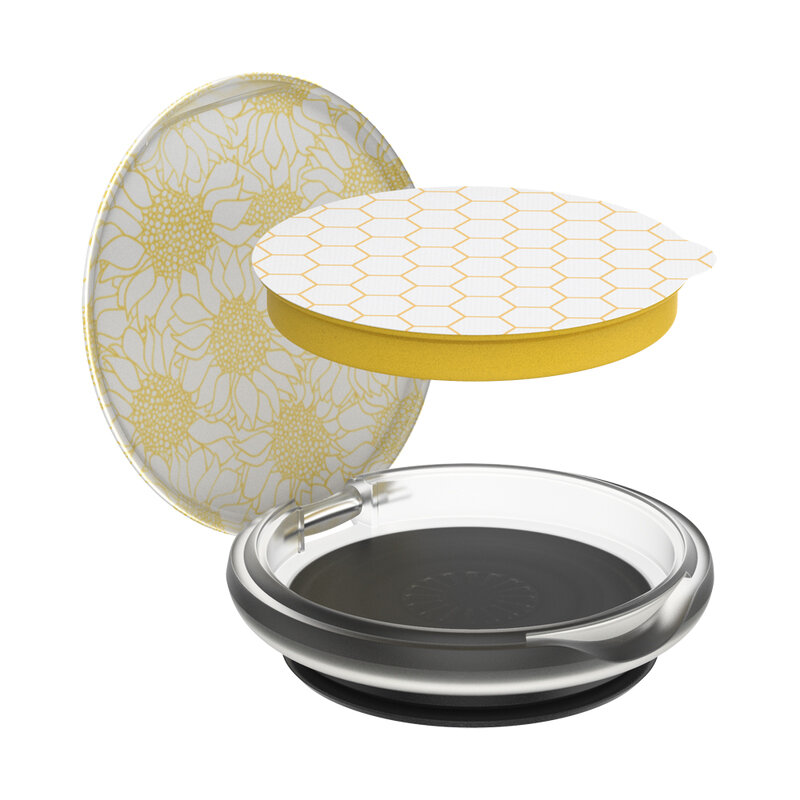 Popsockets original, suport cu functii multiple, PopLips Burt’s Bees Sunflower Field