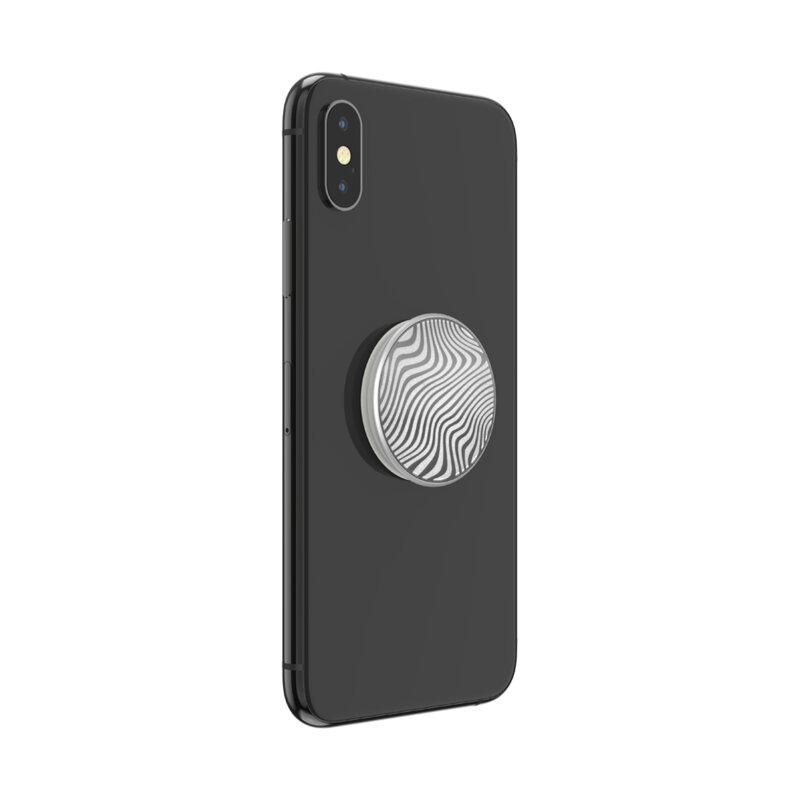 Popsockets original, suport cu functii multiple, Terrain Wave metalic