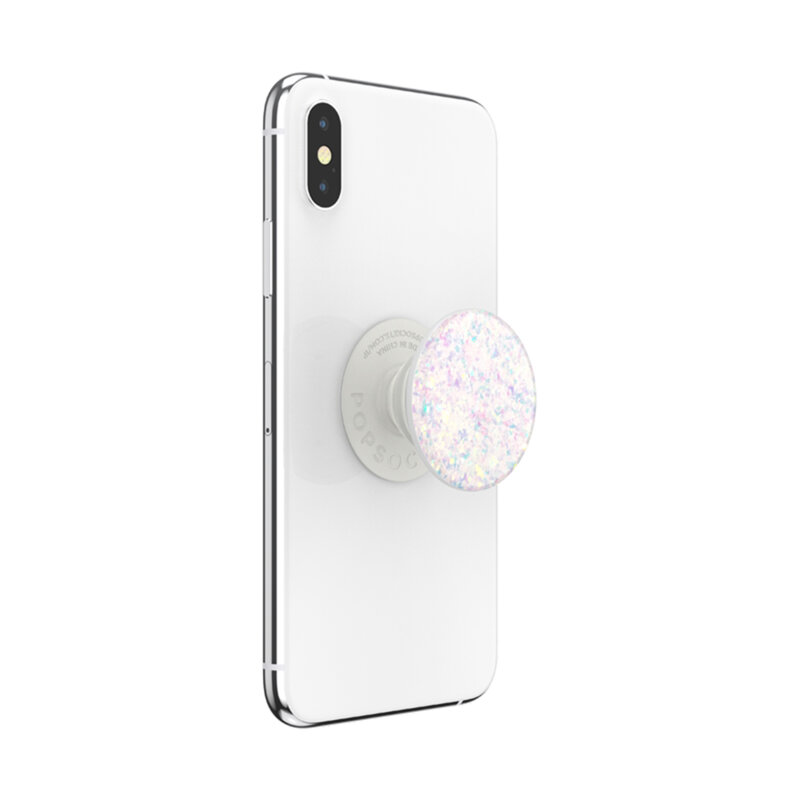 Popsockets original, suport cu functii multiple, Iridescent Confetti White