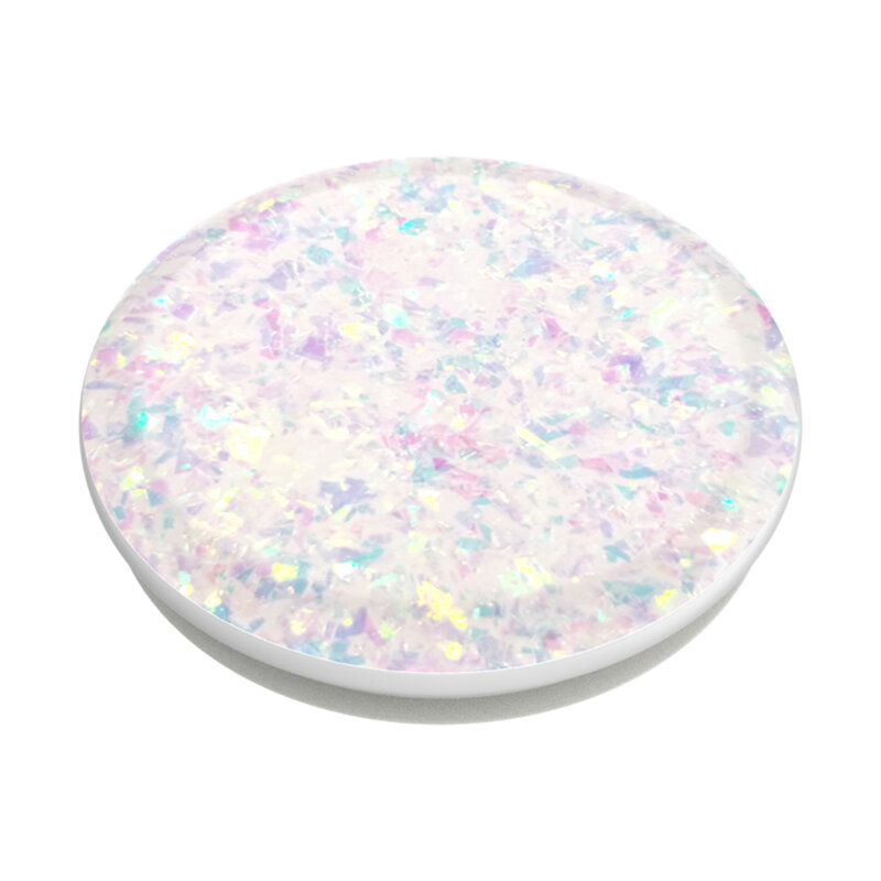 Popsockets original, suport cu functii multiple, Iridescent Confetti White