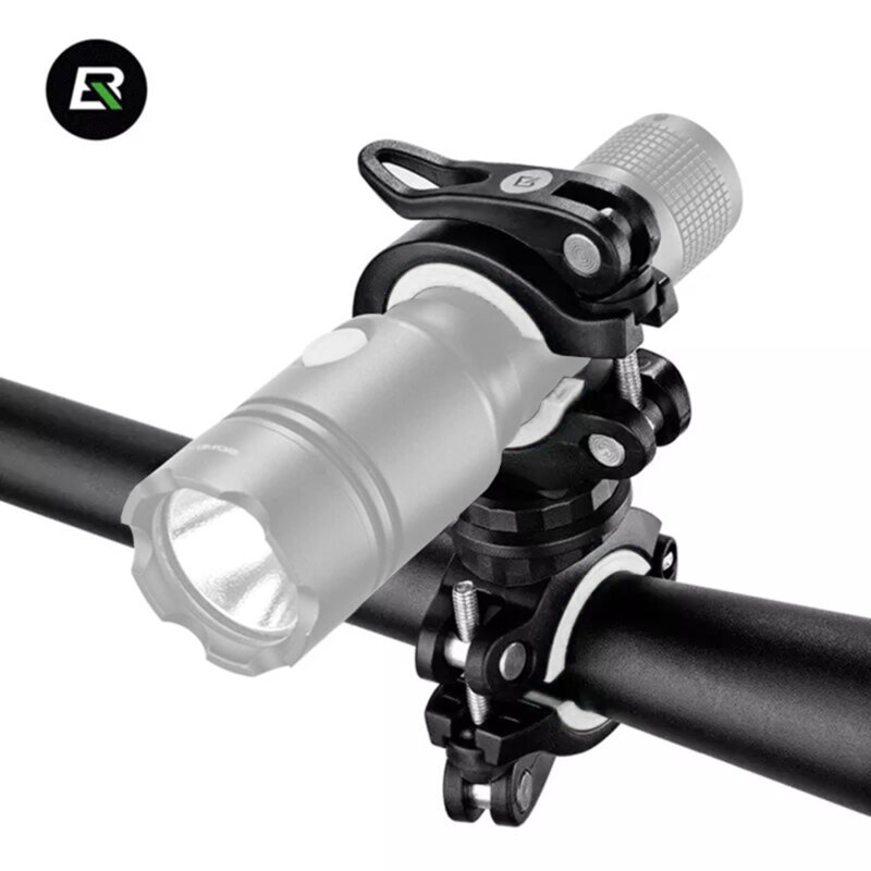 Suport lanterna bicicleta RockBros, alb-negru, DJ1001-BKW