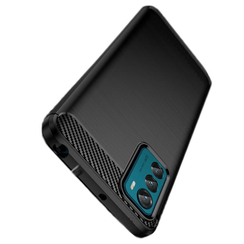 Husa Motorola Moto G42 Techsuit Carbon Silicone, negru