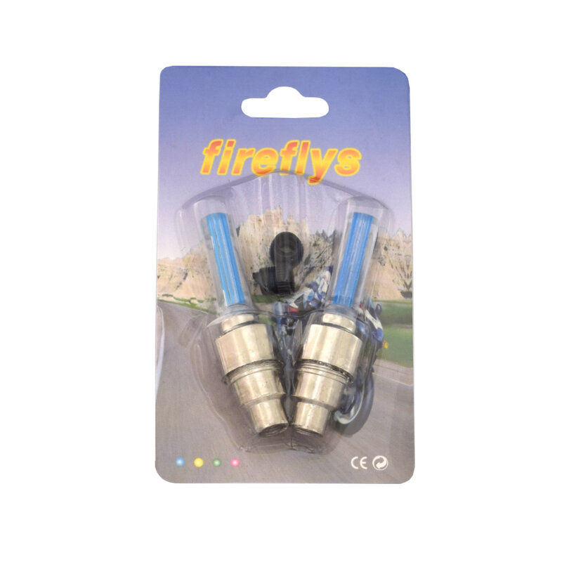 [Set 2x] Capac ventil lumini LED bicicleta RockBros, albastru, WD1007B