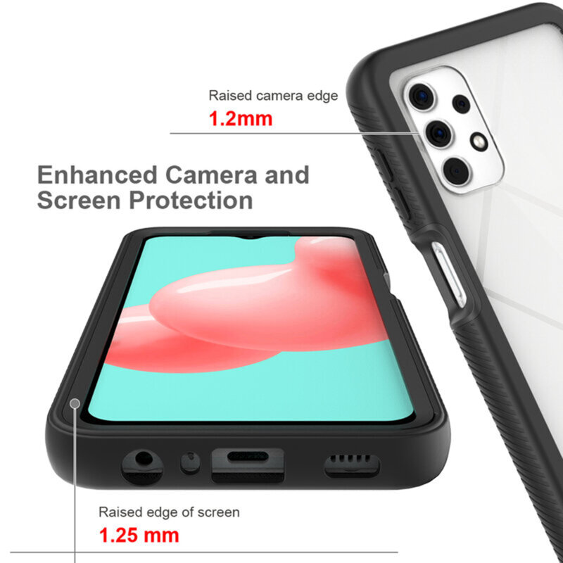 [Pachet 360°] Husa + Folie Samsung Galaxy A32 5G Techsuit Defense, Negru