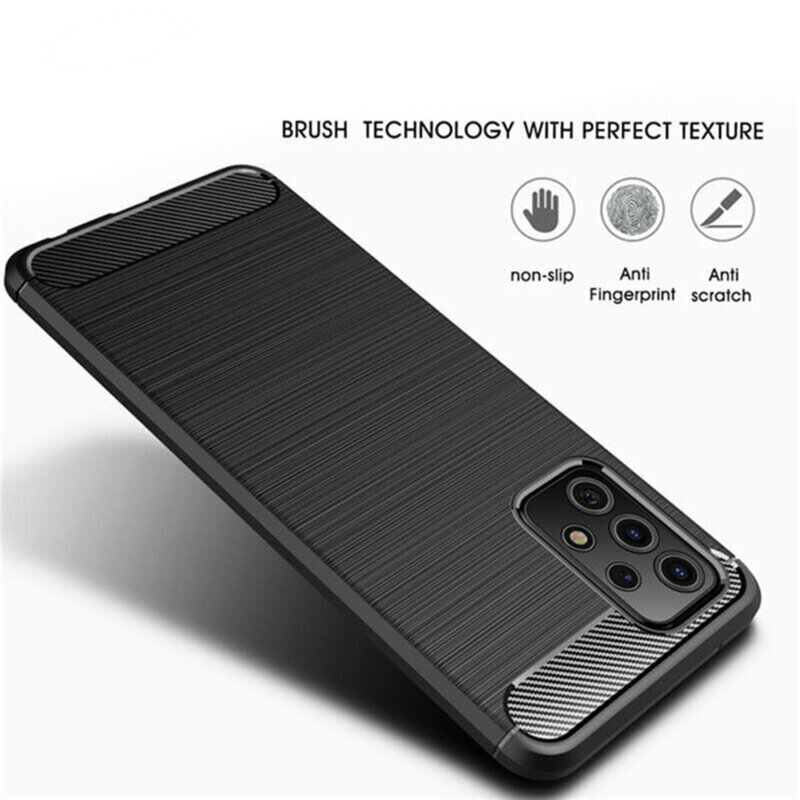 Husa Samsung Galaxy A32 5G Techsuit Carbon Silicone, negru
