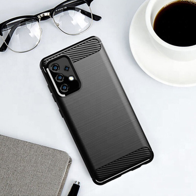 Husa Samsung Galaxy A32 5G Techsuit Carbon Silicone, negru