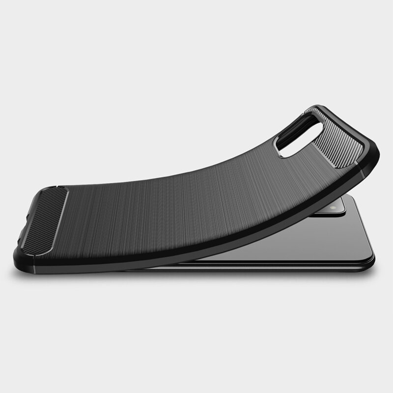 Husa Samsung Galaxy A22 5G Techsuit Carbon Silicone, negru