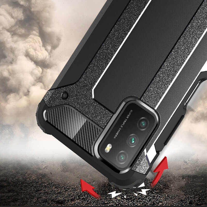 Husa Xiaomi Poco M3 Techsuit Hybrid Armor, negru