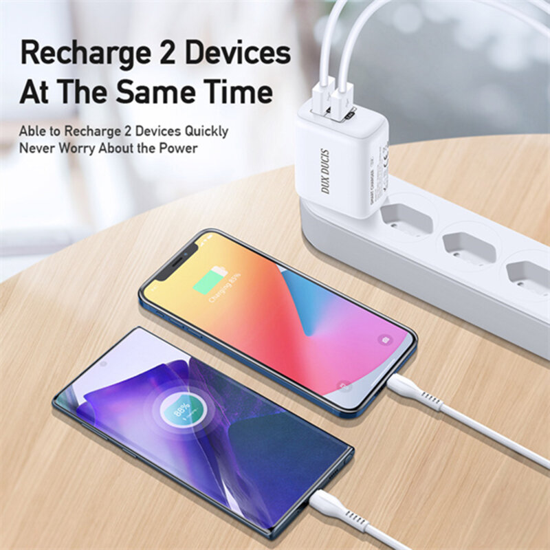 Incarcator Fast Charging 2 x USB 12W Dux Ducis C10, alb