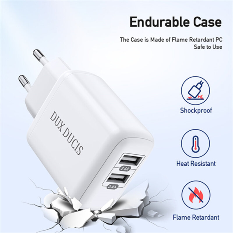 Incarcator Fast Charging 2 x USB 12W Dux Ducis C10, alb