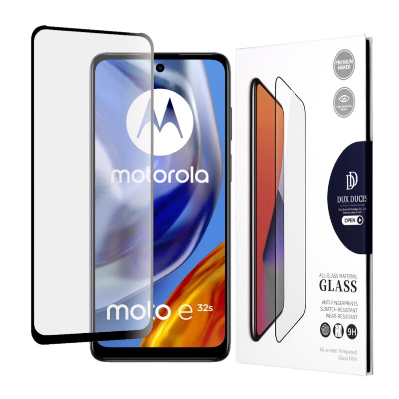 Folie sticla Motorola Moto E32s Dux Ducis Tempered Glass, negru