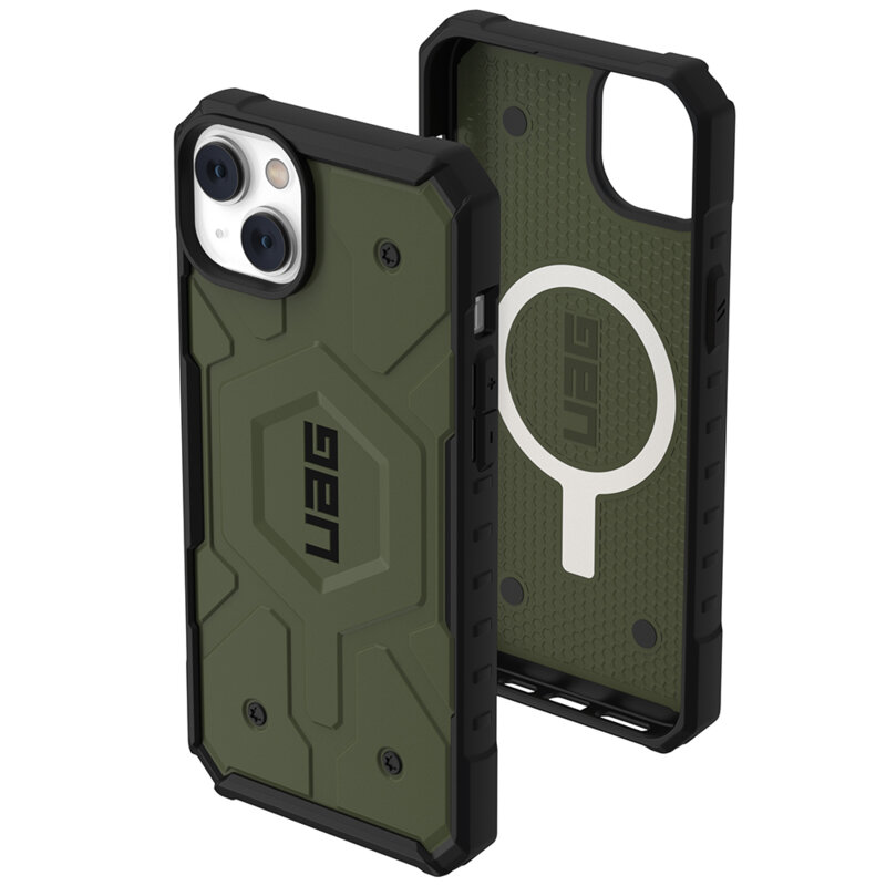 Husa iPhone 14 Plus antisoc UAG Pathfinder MagSafe, verde