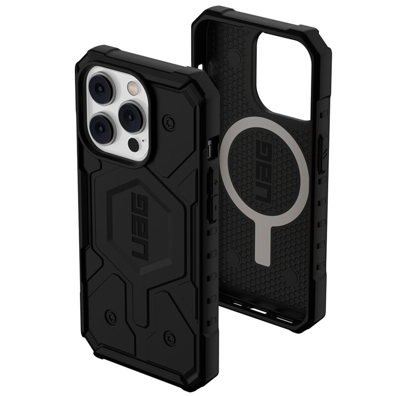 Husa iPhone 14 Pro antisoc UAG Pathfinder MagSafe, negru