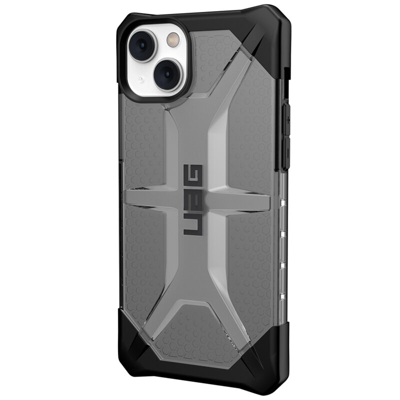 Husa iPhone 14 Plus transparenta UAG Plasma, cenusiu