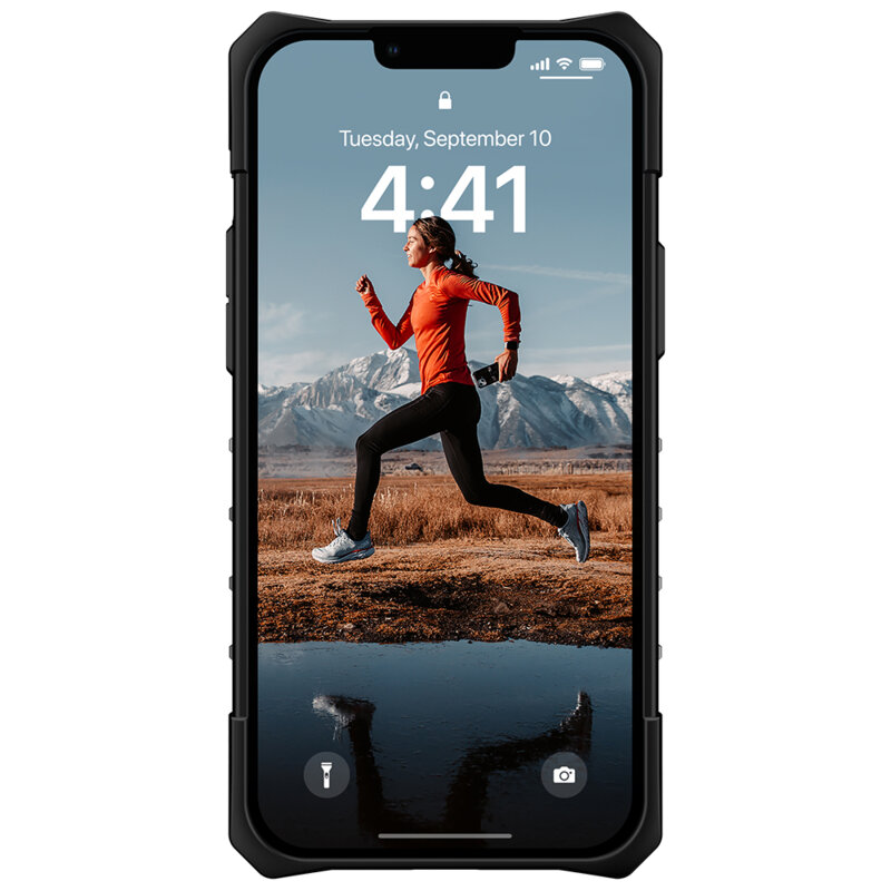 Husa iPhone 14 Plus transparenta UAG Plasma, cenusiu