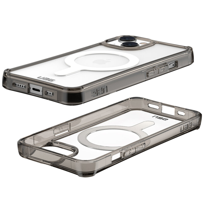 Husa transparenta iPhone 14 UAG Plyo MagSafe, ash