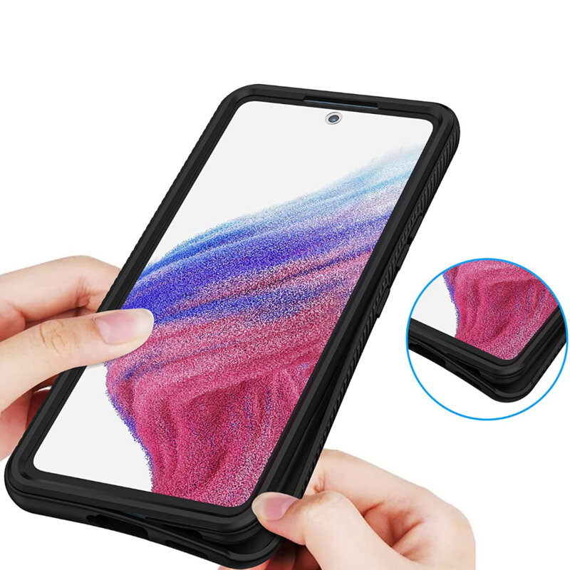 [Pachet 360°] Husa + folie Samsung Galaxy A53 5G Techsuit Defense, negru