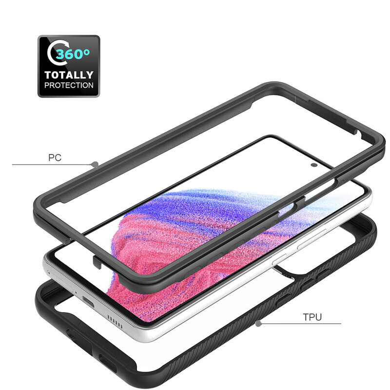 [Pachet 360°] Husa + folie Samsung Galaxy A53 5G Techsuit Defense, negru