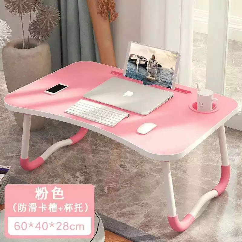 Masa laptop pliabila pentru pat, suport de pahar, albastru, FD-6