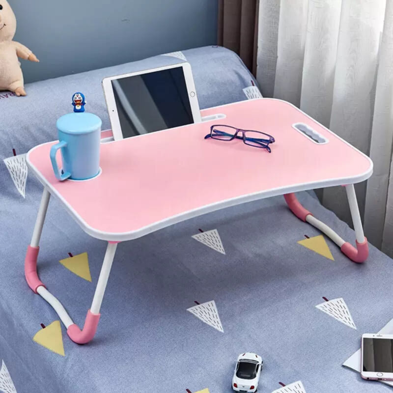 Masa laptop pliabila pentru pat, suport de pahar, albastru, FD-6