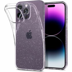Husa iPhone 14 Pro Spigen Liquid Crystal Glitter, Crystal Quartz