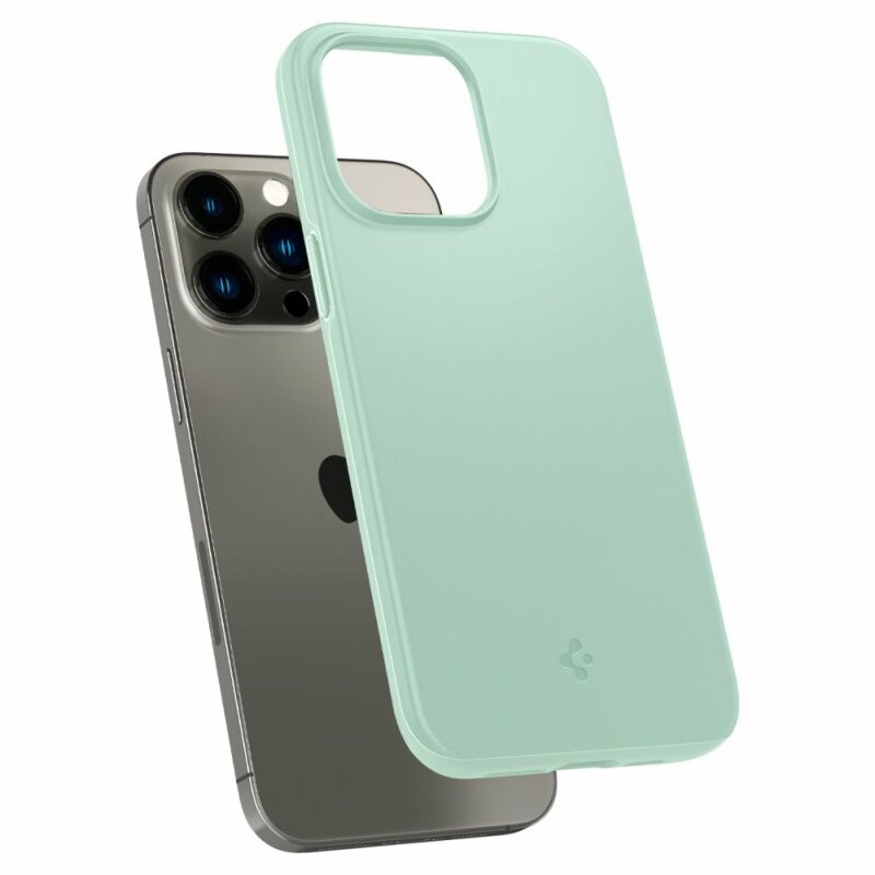 Husa iPhone 14 Pro Spigen Thin Fit, verde deschis