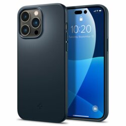 Husa iPhone 14 Pro Max Spigen Thin Fit, albastru inchis