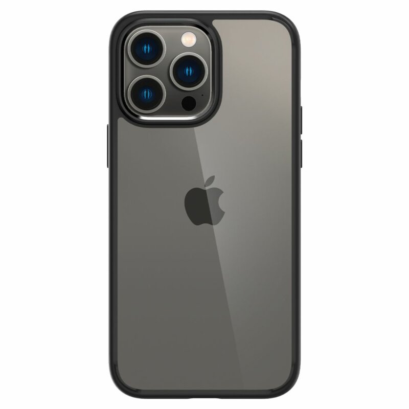 Husa transparenta iPhone 14 Pro Max Spigen Ultra Hybrid, negru matte
