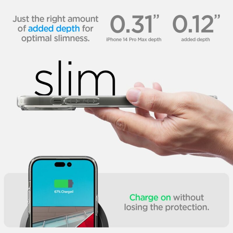 Husa transparenta iPhone 14 Pro Max Spigen Ultra Hybrid, clear
