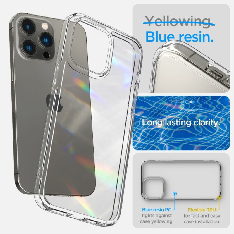 Husa transparenta iPhone 14 Pro Max Spigen Ultra Hybrid, clear