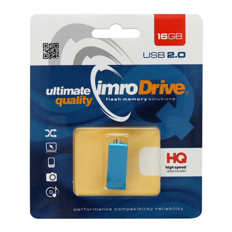 Stick de memorie USB 16GB Imro Edge, albastru