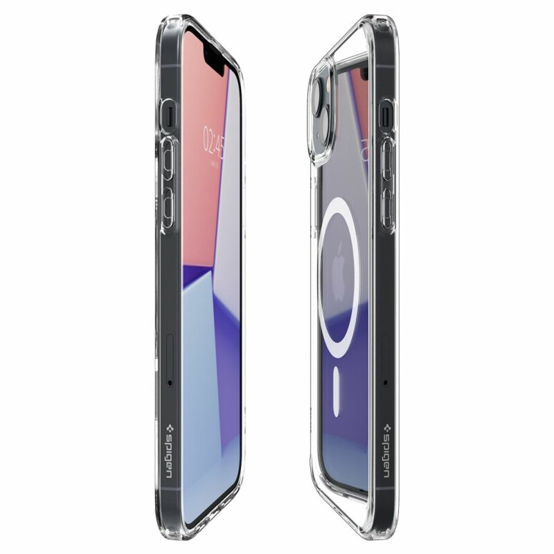 Husa transparenta iPhone 14 Spigen Ultra Hybrid MagSafe, alb
