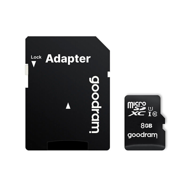 Card de memorie Class 4 MicroSDHC 8 GB Goodram + Adaptor SD