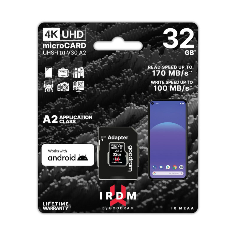 Card de memorie 32GB IRDM IR M2AAA + adaptor SD GoodRam