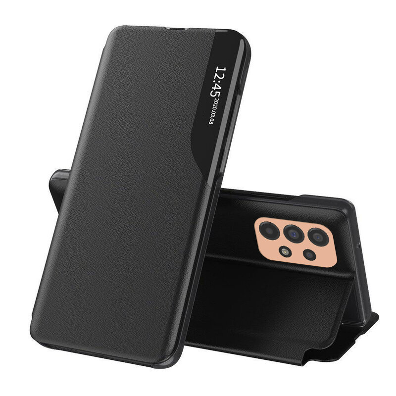 Husa Samsung Galaxy A23 5G Eco Leather View flip tip carte, negru