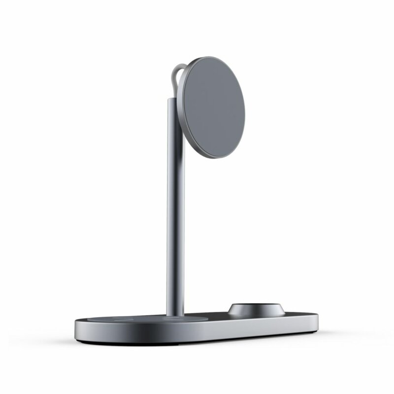 Statie incarcare wireless Apple MagSafe Tech-Protect A22, 15W, gri