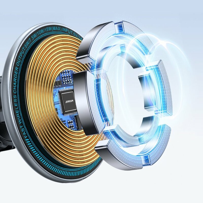 Suport auto wireless magnetic cu LED 15W JoyRoom, JR-ZS290