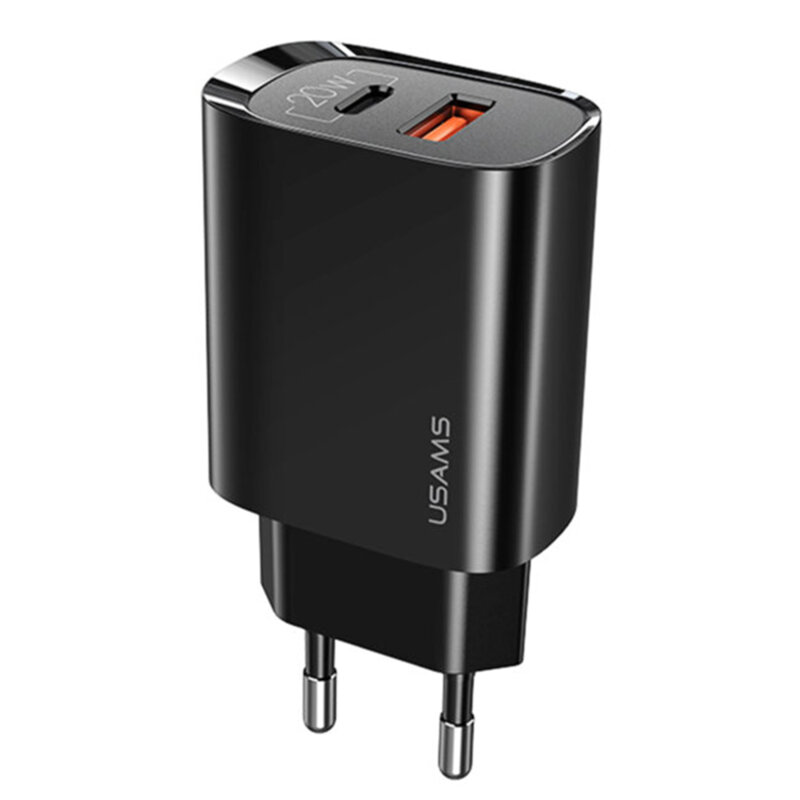 Incarcator priza/tableta USB, Type-C 20W 3A Usams T35, negru