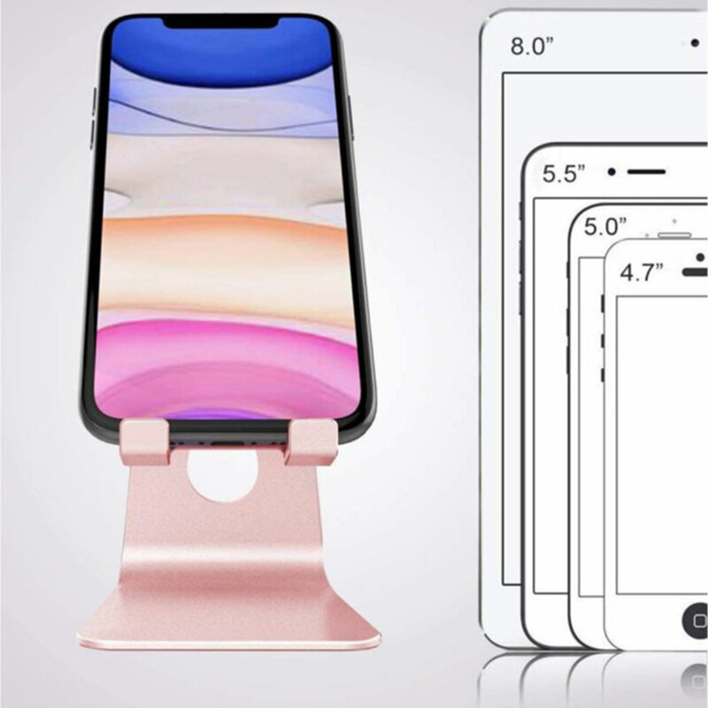 Suport birou telefon universal pliabil, reglabil aluminiu Techsuit Z4A, negru