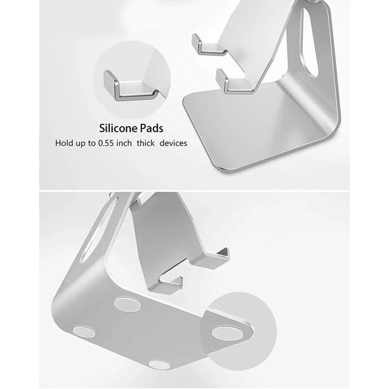 Suport birou telefon universal pliabil, reglabil aluminiu Techsuit Z4A, negru