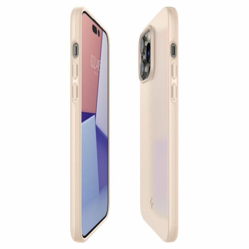 Husa iPhone 14 Pro Spigen Thin Fit, bej