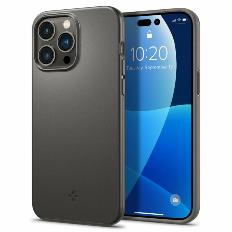 Husa iPhone 14 Pro Spigen Thin Fit, cenusiu